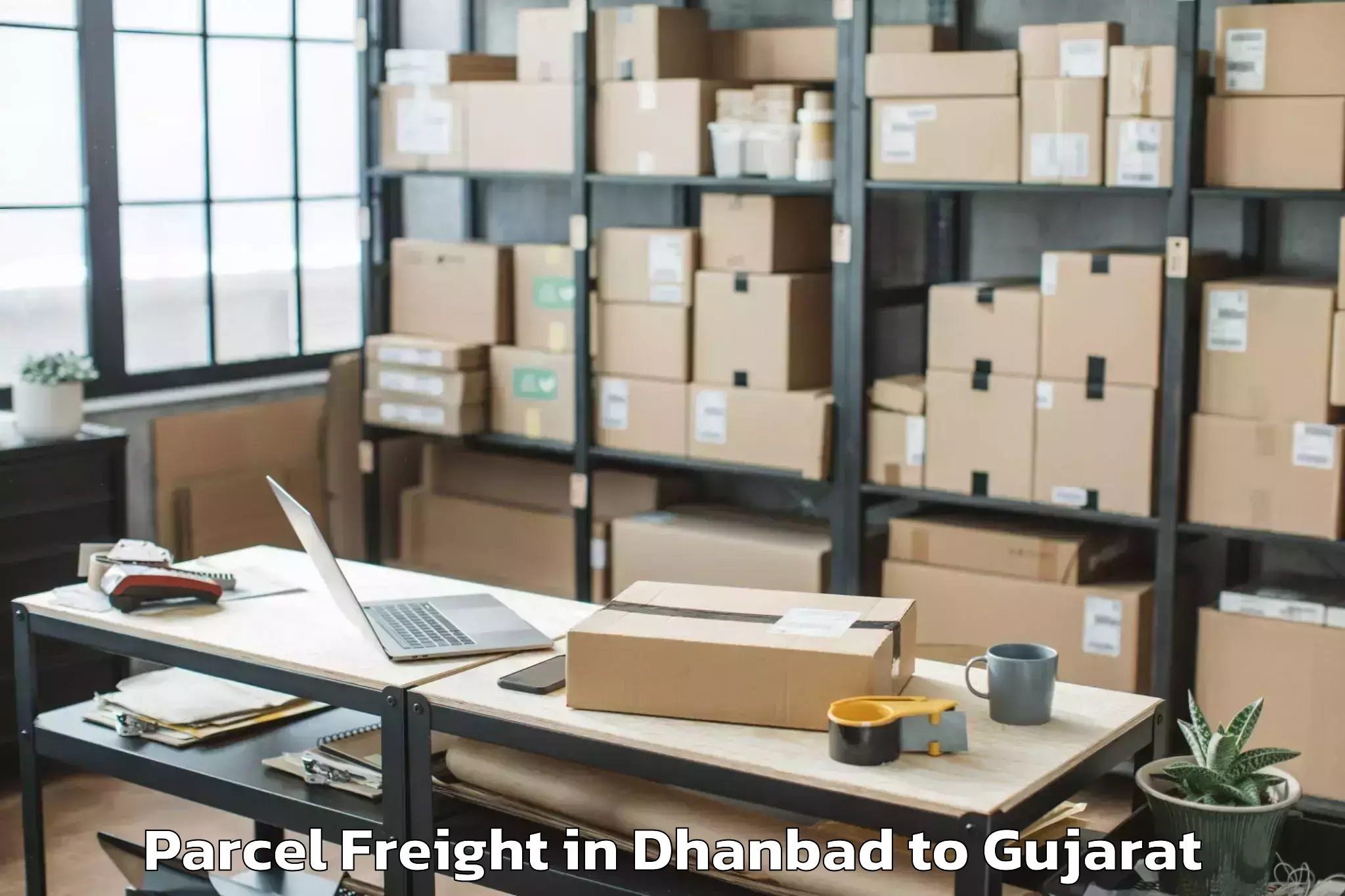 Hassle-Free Dhanbad to Jamkandorna Parcel Freight